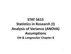 11a ANOVA Assumptions Pdf STAT 5615 Statistics In Research I Analysis