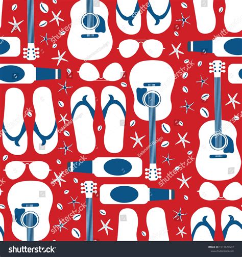 Beach Party Vector Seamless Pattern Background Stock Vector (Royalty Free) 1911670507 | Shutterstock