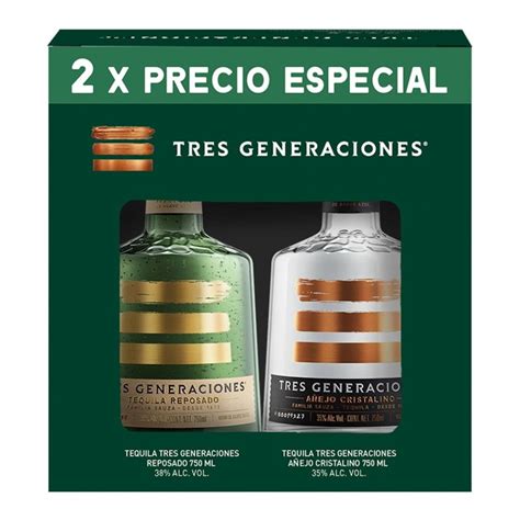 Tequila Tres Generaciones Reposado 750 Ml 1 Tequila Añejo Cristalino