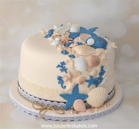 Seashells By Lulubelles Bakes Summer Birthday Cake Nautical Birthday Cakes Beach Themed Cakes