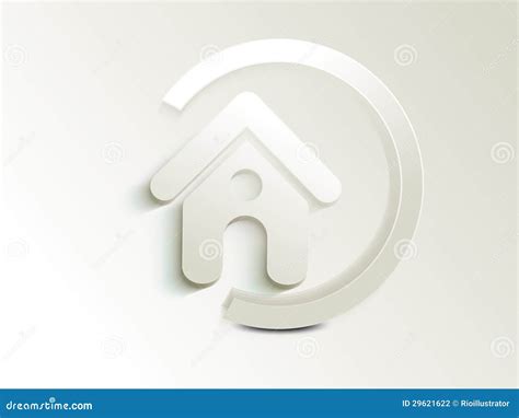 Abstract Home Icon Button Stock Vector Illustration Of Communication