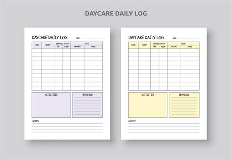 Daycare daily log, Baby's Daily Log Book, Daily Log For Baby 12035523 ...
