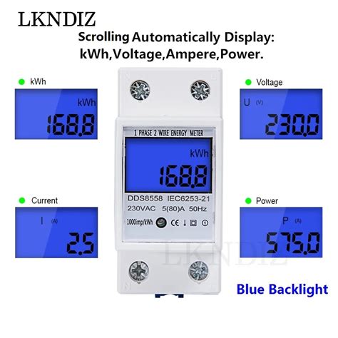 Compteur D Nergie Lectrique Sur Rail Din Compteur Kwh Num Rique