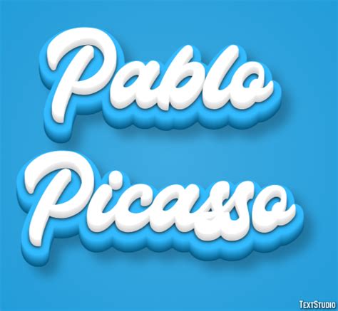 Pablo Picasso Effet de texte et design de logos Célébrité