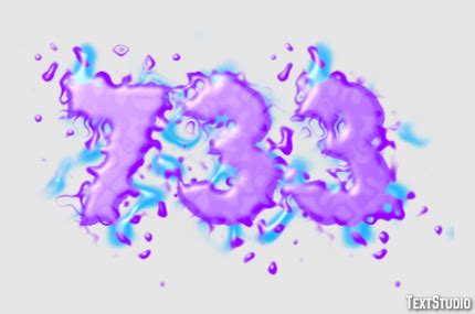 733 Text Effect and Logo Design Number