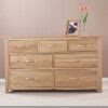 Devon Oak Wide Drawer Chest Fully Assembled Oak World