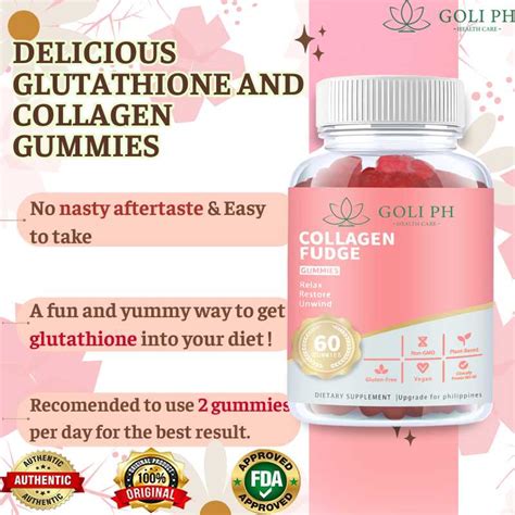 Goli Ph Unity Glutathione Collagen Gummies Anti Aging Whitening Skin