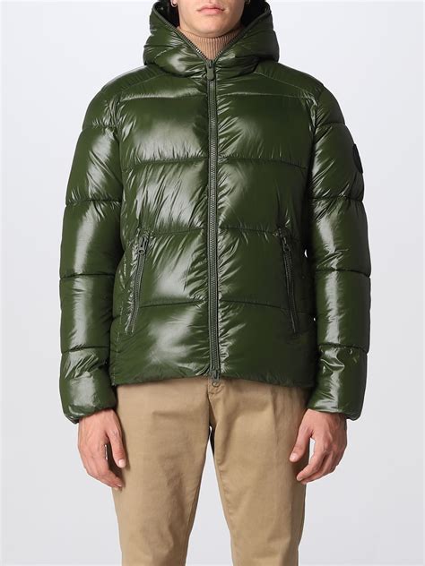 Save The Duck Jacket For Man Green Save The Duck Jacket