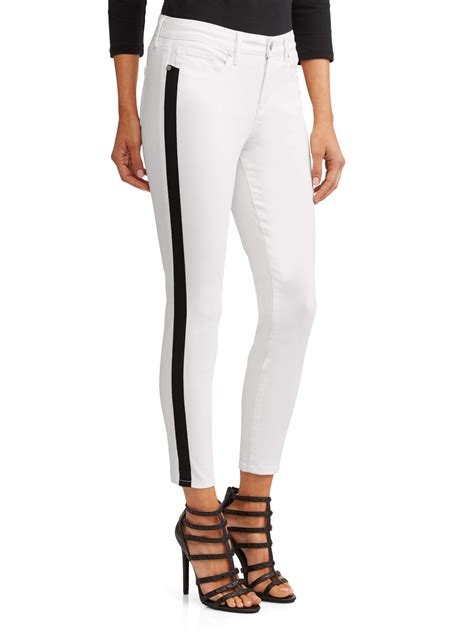 Sofia Jeans By Sofia Vergara Sofia Skinny Side Stripe Mid Rise Ankle