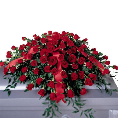 Red Rose Casket Spray | Georgewood Florist