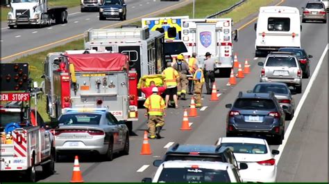 Three Vehicle Crash Involving Horse Trailer Causes Delays Along I 95 In