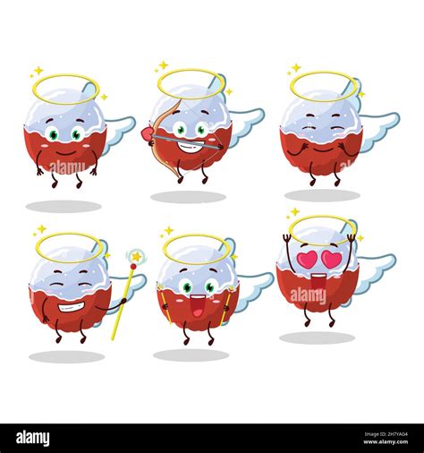 Brigadiero Red Candy Cartoon Designs As A Cute Angel Character Vector