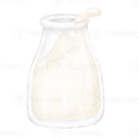 Watercolor Milk Bottle 23324393 Png