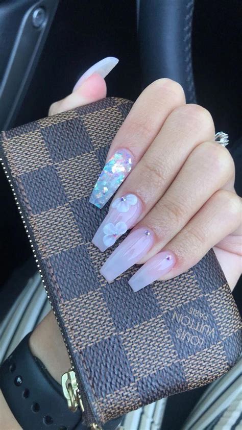 Pinterest Xokikiiii Cute Acrylic Nails Long Square Nails Nails