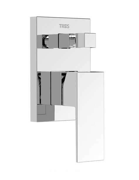 Grifo Para Ducha Monomando Empotrado Vias Cuadro Tres