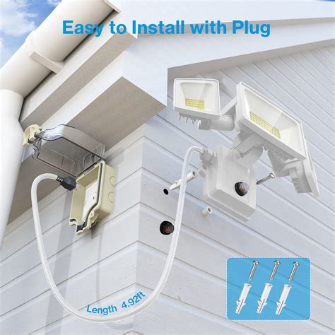 Olafus Pack Plug In Dusk To Dawn Flood Light Ip Waterproof Plug In