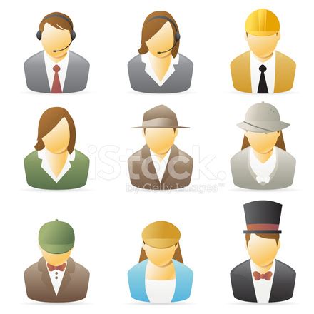 People Icon Occupations Set Stock Photo Royalty Free Freeimages