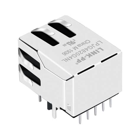 Single Port Rj45 Female Connector With 10 100 1000 Base T Integrated