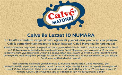 Calve Mayonez Tam Kıvamında Efsane Lezzet 540 g Amazon tr Gıda