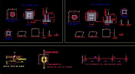 Losa De Cimentacion En AutoCAD Librería CAD