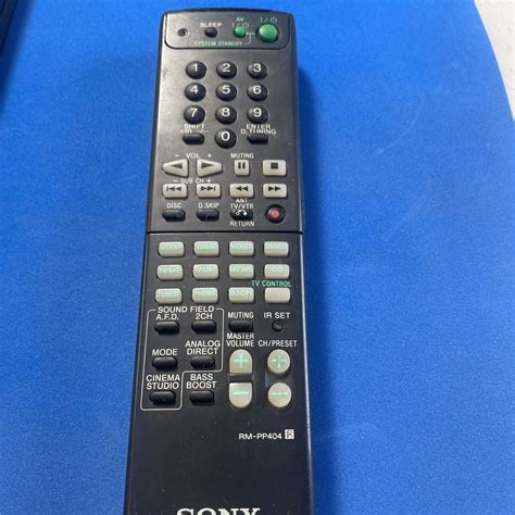 Sony Rm Pp Av System Remote Control Receiver Flip Top Black Genuine