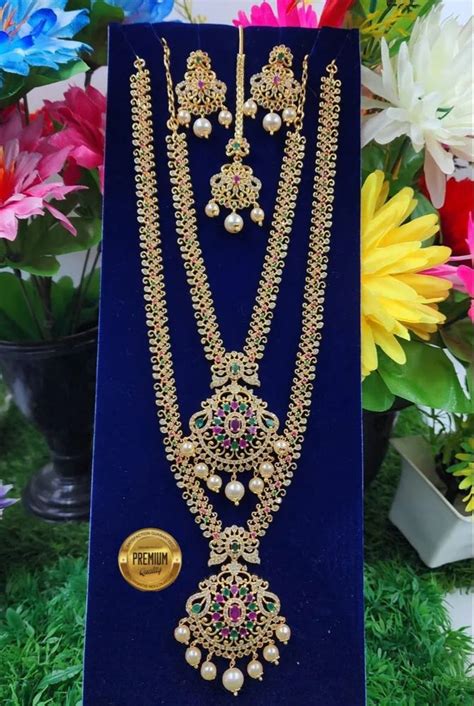 G Golden Brass Bridal Necklace Set At Rs Set Bridal Necklace