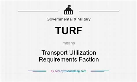 Turf Transport Utilization Requirements Faction In Government