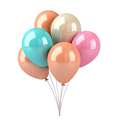 Balloons D Render Illustration For Celebration Or Birthday Party