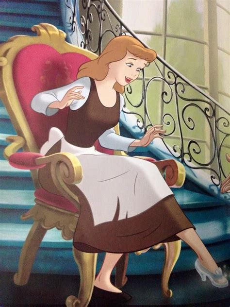 Cinderella Tries On Her Glass Slipper And It Fits Perfectly Cinderella