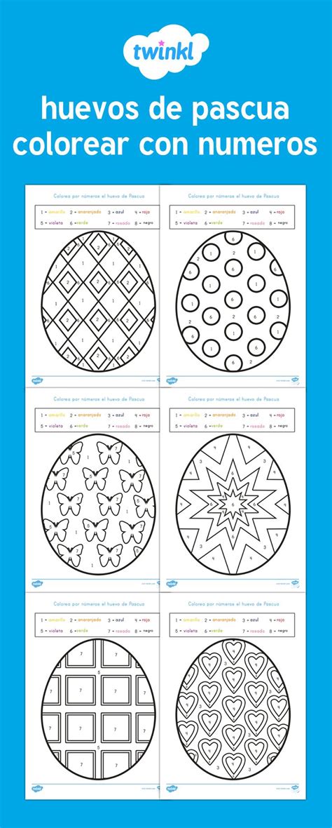 Colorea Con N Meros Pascua En