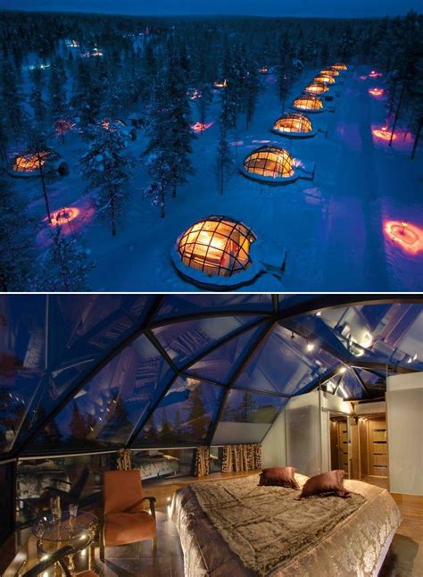 Finnish Hotel Kakslauttanen Located Above The Arctic Circle Offers To Watch Northern Li