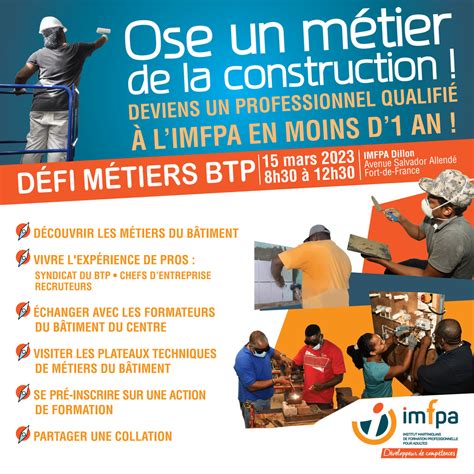 Defi Metier Ose Les Metiers De La Construction Imfpa Martinique