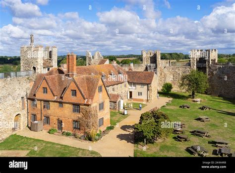 Framlingham castle grounds of The Inner Ward with the Workhouse ...