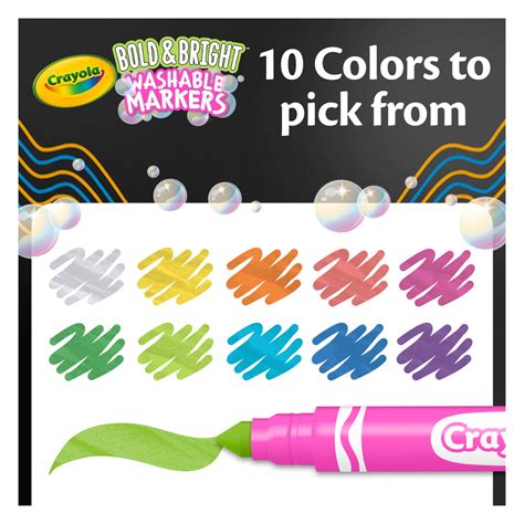 Crayola Bold And Bright Broad Line Markers 10 Count Crayola Canada