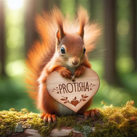 Premium Ai Image A Squirrel Holding A Heart