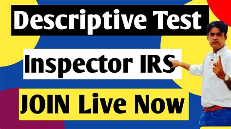 Preparation For Descriptive Test For The Post Of Inspector Inland