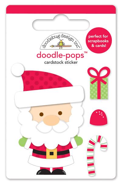 Doodlebug Design Sugarplums Kris Kringle Doodle Pops D Stickers