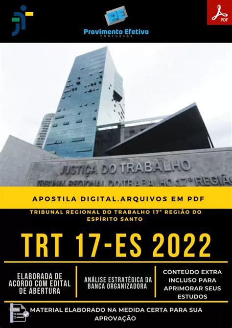 Provimento Efetivo Concursos Apostila Trt Es Arquitetura Analista