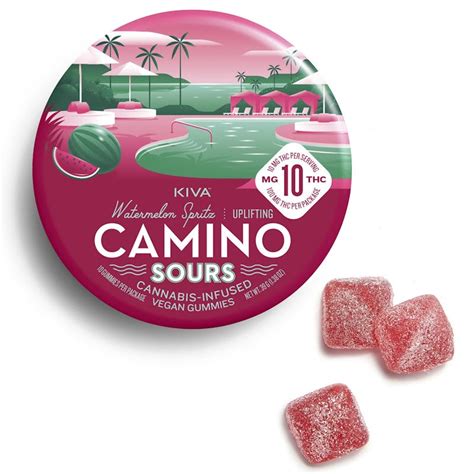 Camino 10mg Camino Sours Uplifting Watermelon Spritz Gummies 100mg