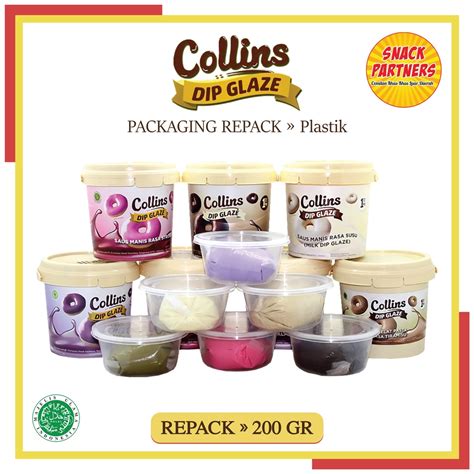 Jual COLLINS DIP GLAZE Repack 200 Gr Topping Selai Donat Kue Aneka