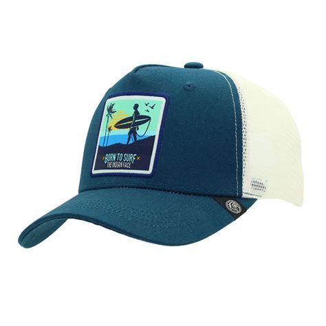 Special Casquettes Casquette Born To Surf Blue White Private Sport Shop