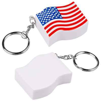 American Flag Stress Ball Keychains Blank Totally Promotional