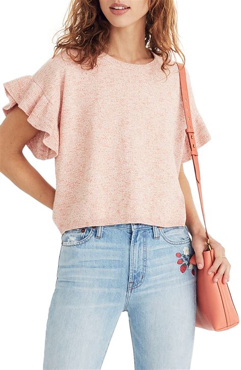 Madewell Ruffle Sleeve Sweater Tee Nordstrom