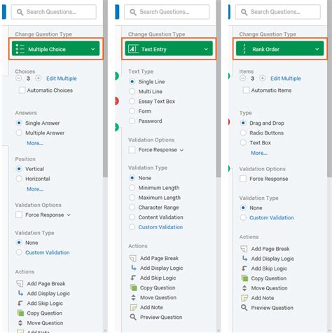 Qualtrics Question Options