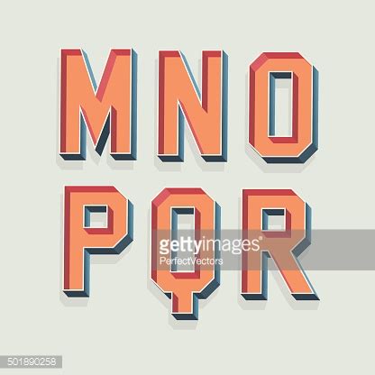 Vector Retro 3d Font With Shadow Stock Vector | Royalty-Free | FreeImages