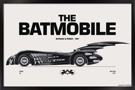 Dc Comics Batman Th Anniversary The Batmobile Wall Poster