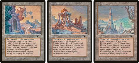 The Urza Lands in old border : r/freemagic