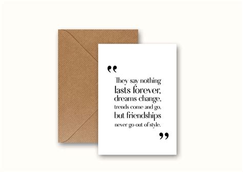 Friendship Typography Card Sex And The City Quotes Etsy