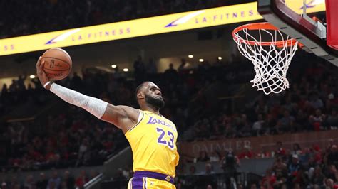 Watch Lebron James Has Two Huge Dunks For First Career Lakers Points