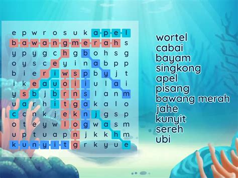 Teka Teki Silang Prakarya Wordsearch